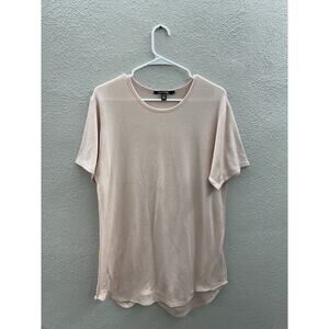 Rustic Dime Womens Shirt Size Large Pink Soft Short Sleeve USA Made